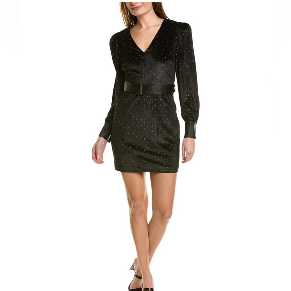 BCBGMaxAzaria Puff Sleeve Mini Dress